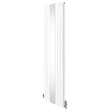 Radiatore e Valvole Cromate a Specchio Pannelli Ovali - 1800mm x 500mm - Bianco