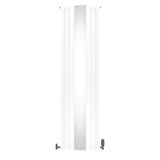 Radiatore e Valvole Cromate a Specchio Pannelli Ovali - 1800mm x 500mm - Bianco