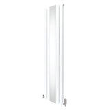 Radiatore a Specchio e Valvole Cromate  - 1800 mm x 425 mm - Bianco