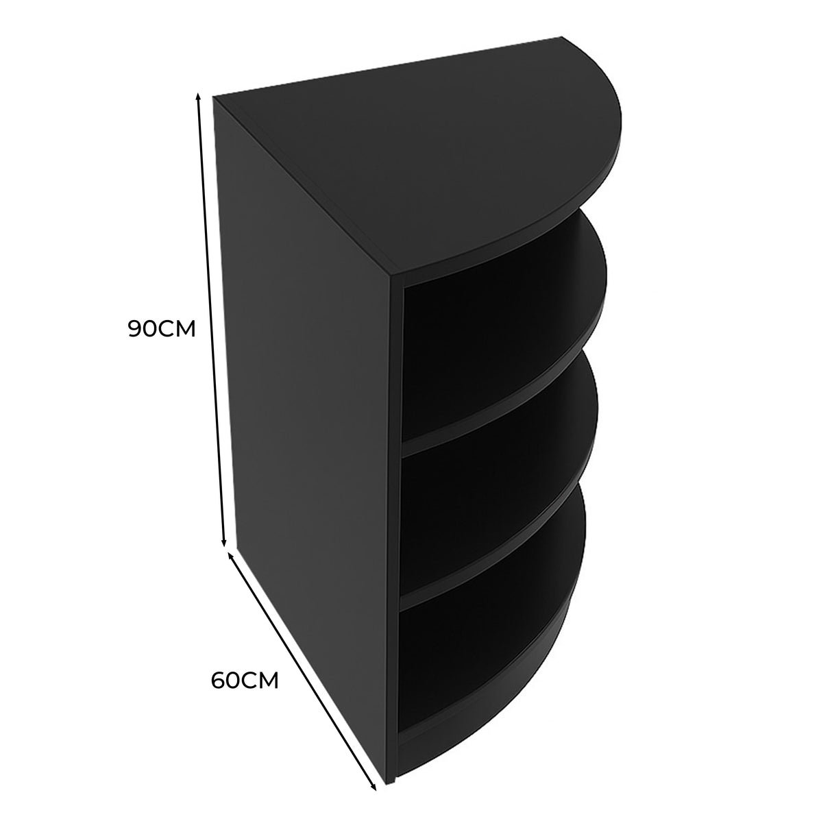 Bancone Angolare da Negozio LM60 – Nero