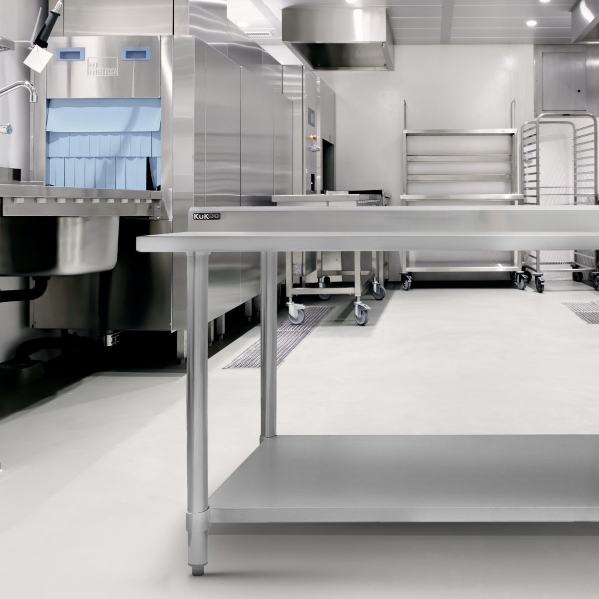 Tavolo in acciaio Inox da Cucina - 120x60x90cm