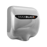 Asciugamani elettrico MaxBlast in acciaio inox lucido, design moderno e compatto, ideale per bagni pubblici e commerciali
