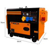 Generatore diesel T-Mech silenzioso monofase 230V