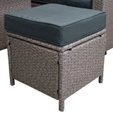 Set ad angolo in rattan - Grigio