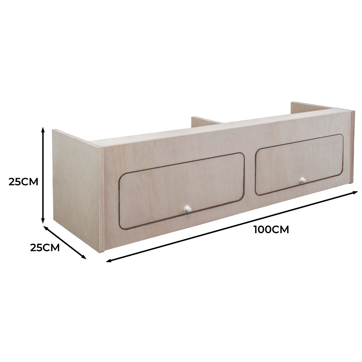 Armadio per camper a pensile per camper – 100cm x 25cm x 25cm