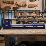 Tornio da Banco per Legno con Mandrino a 4 Ganasce e Set di 6 Scalpelli – Motore 400W