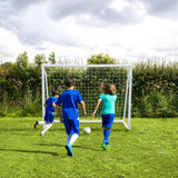 Porta da calcio da 240cm x 180cm, custodia per il trasporto e telo bersaglio