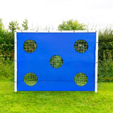 Porta da calcio da 240cm x 180cm, custodia per il trasporto e telo bersaglio