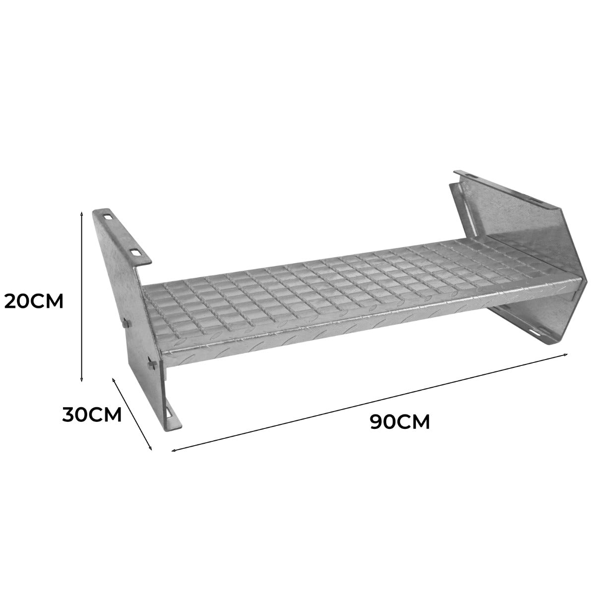 Gradini aggiuntivi in acciaio zincato - Larghezza 900 mm