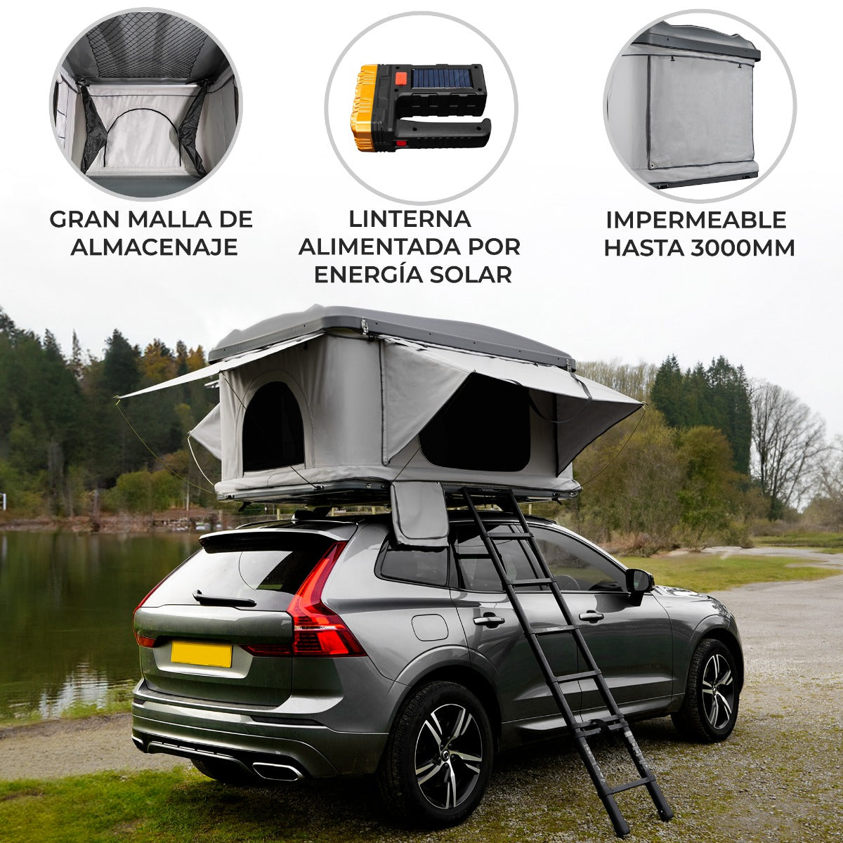 Tenda da tetto per auto – Grigio