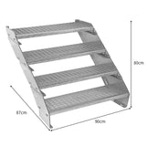 Scala zincata regolabile a 4 elementi - larghezza 900 mm