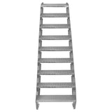 Scala zincata regolabile a 9 elementi - larghezza 600 mm