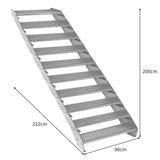 Scala zincata regolabile a 10 elementi - larghezza 900 mm