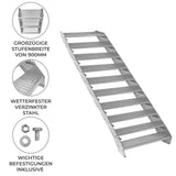 Scala zincata regolabile a 10 elementi - larghezza 900 mm