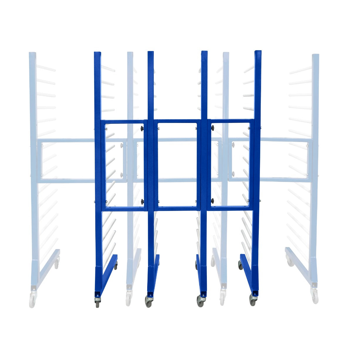 Carrello per Asciugatura Vernici a Spruzzo Combinato x 3 con 2 x Connettori