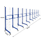 Carrello per Asciugatura Vernici a Spruzzo Combinato x 5 con 4 x Connettori