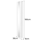 Radiatore Pannelli Ovali a Specchio - 1800 mm x 380 mm - Bianco