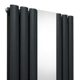 Radiatore Pannelli Ovali a Specchio - 1800 mm x 500 mm - Grigio Antracite