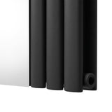 Radiatore Pannelli Ovali a Specchio - 1800 mm x 500 mm - Grigio Antracite
