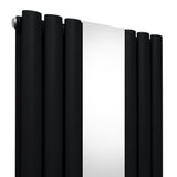 Radiatore Pannelli Ovali a specchio - 1800 mm x 500 mm - Nero