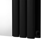 Radiatore Pannelli Ovali a specchio - 1800 mm x 500 mm - Nero