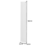 Radiatore a colonna ovale - 1800mm x 240mm - Bianco