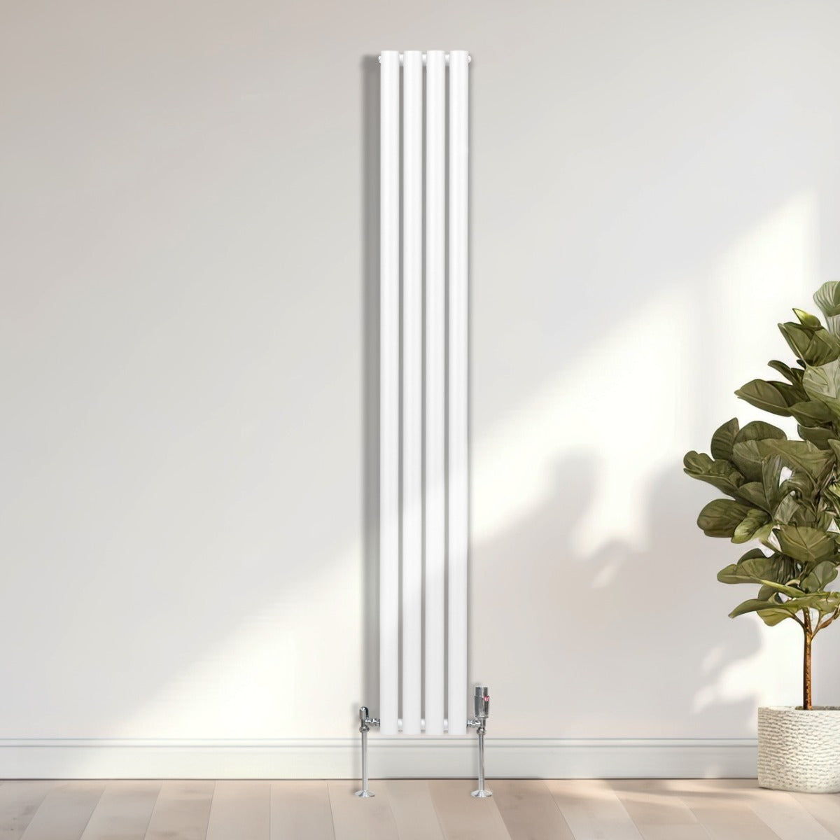 Radiatore a colonna ovale - 1800mm x 240mm - Bianco