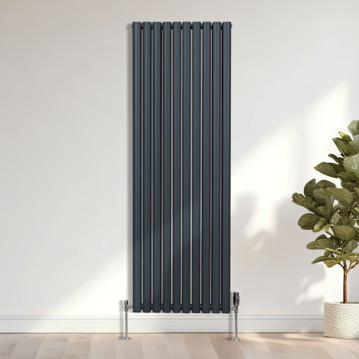 Radiatore a colonna ovale - 1800mm x 600mm - Grigio antracite