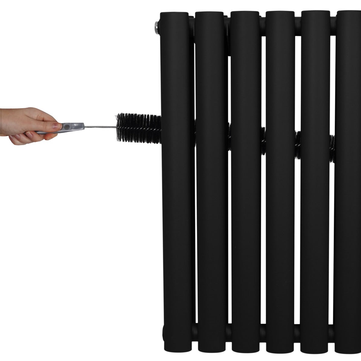 Radiatore a colonna Ovale - 1800mm x 600mm - Nero