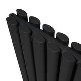Radiatore a colonna Ovale - 1800mm x 600mm - Nero