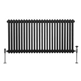 Radiatore Termosifone a 2 colonne - 600 x 1192mm - Nero