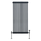 Radiatore Termosifone a 2 colonne - 1500 x 562mm - Grigio antracite