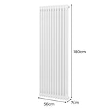 Radiatore Termosifone a 2 colonne - 1800 x 562mm - Bianco