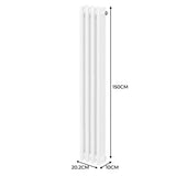 Radiatore Termosifone a 3 colonne - 1500 x 202mm - Bianco