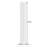 Radiatore Termosifone a 3 colonne - 1800 x 202mm  - Bianco