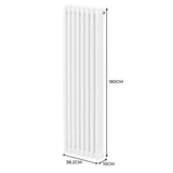 Radiatore Termosifone a 3 colonne - 1800 x 382mm  - Bianco