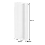 Radiatore Termosifone a 3 colonne - 1800 x 562mm  - Bianco