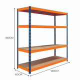 Scaffalatura a 4 Ripiani - S-Rax - 180 cm x 180 cm x 60 cm