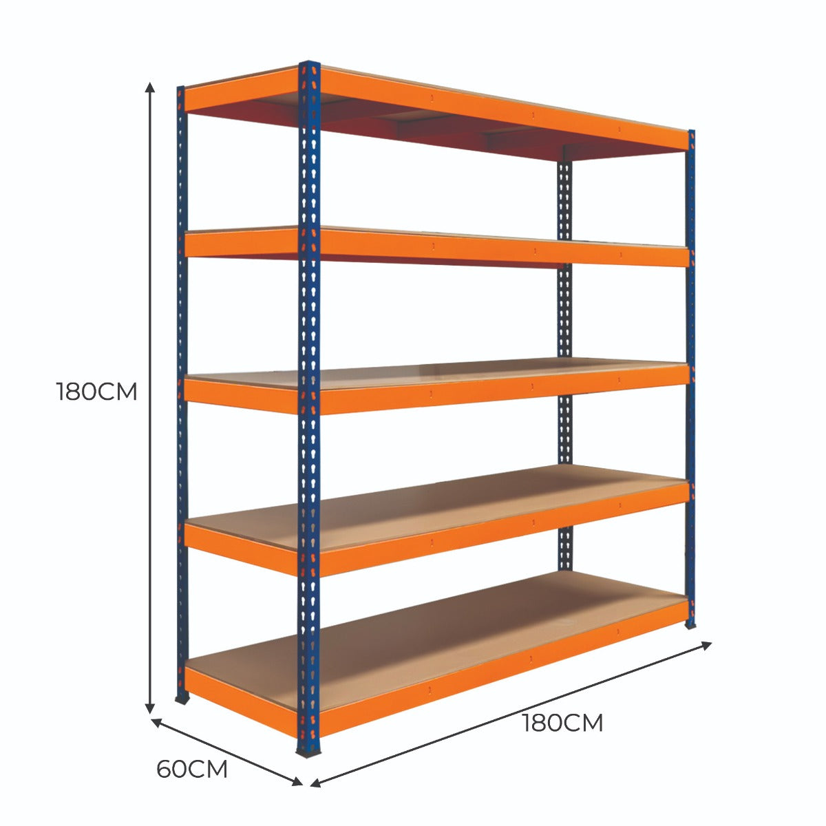 Scaffalatura a 5 Ripiani - S-Rax - 180 cm x 180 cm x 60 cm