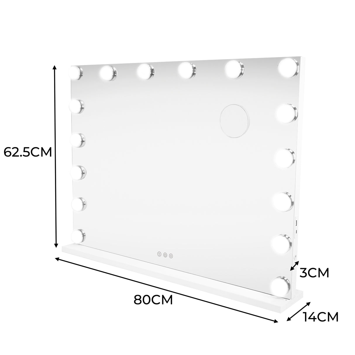 Specchio LED Bluetooth - 80 x 60cm