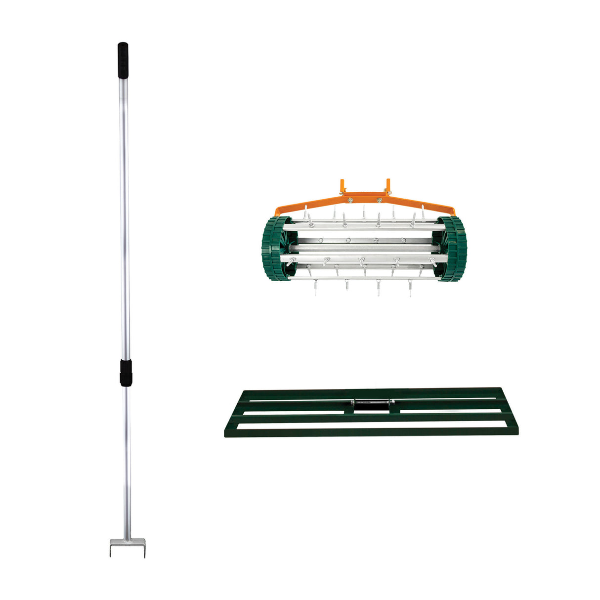 Set 2-in-1 Arieggiatore e Livellatore Prato da 100 cm - Verde