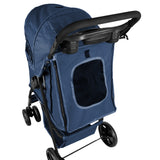 Passeggino per Animali con Copertura Antipioggia – Blu Navy