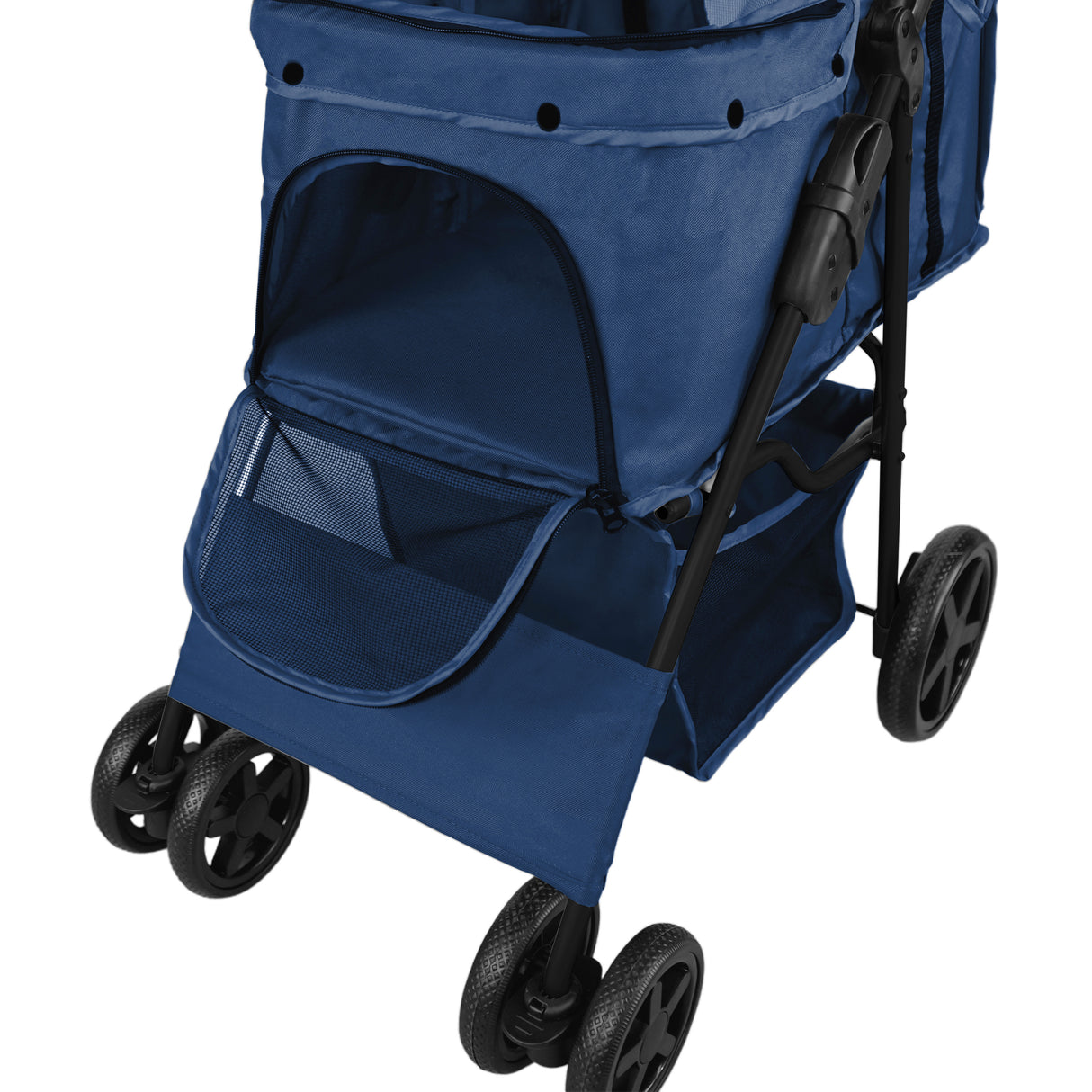 Passeggino per Animali con Copertura Antipioggia – Blu Navy