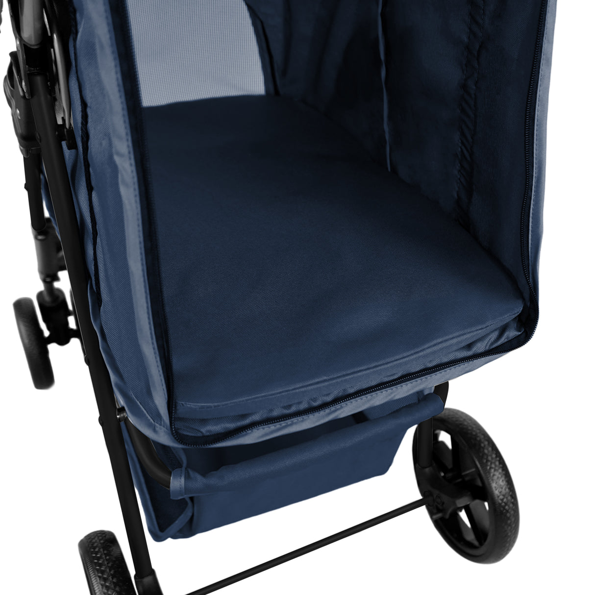 Passeggino per Animali con Copertura Antipioggia – Blu Navy