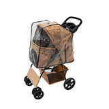 Passeggino per Animali con Copertura Antipioggia – Beige