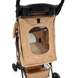 Passeggino per Animali con Copertura Antipioggia – Beige