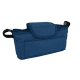 Passeggino per animali con copertura antipioggia e borsa organizer - Blu Navy