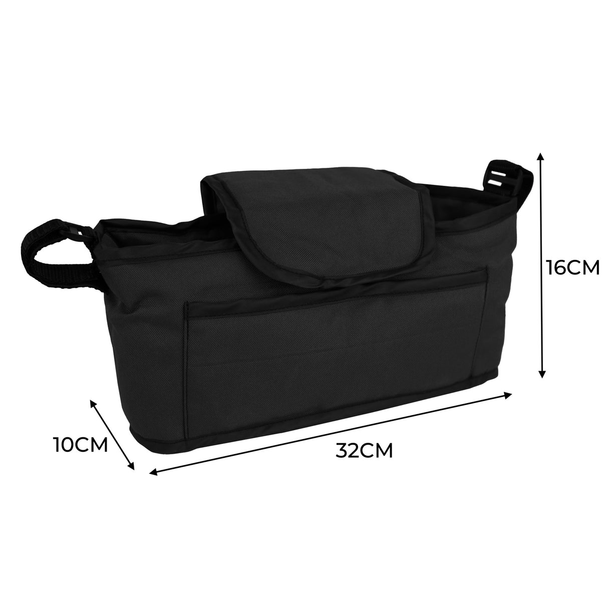 Borsa Organizer per Passeggino per Animali - Nero