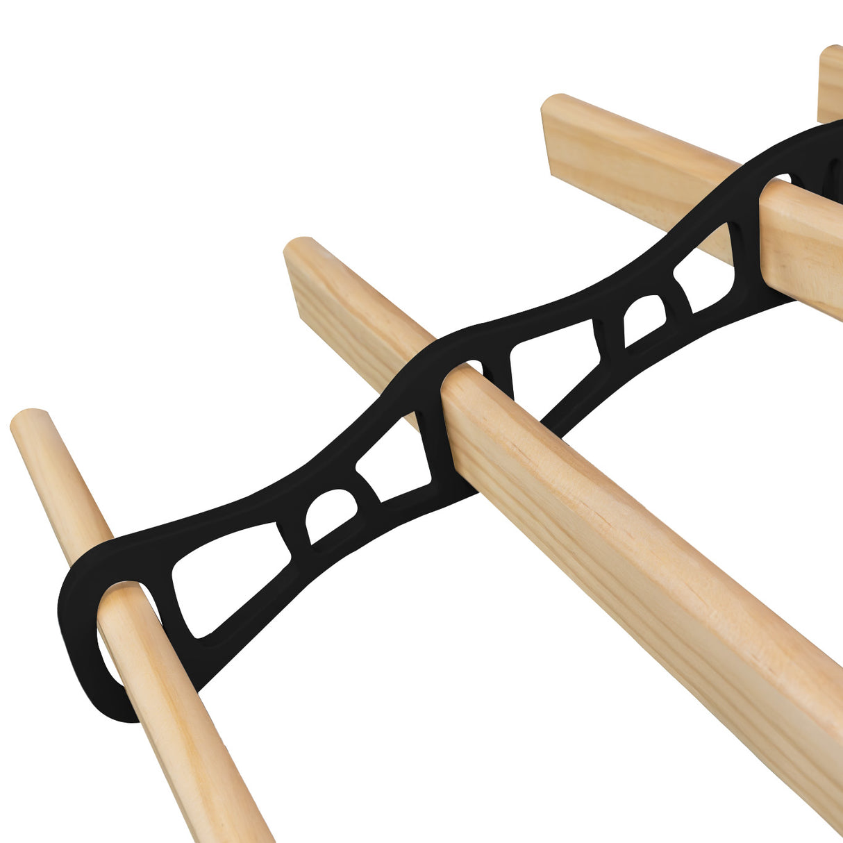 Stendibiancheria a Soffitto con Puleggia 6 Listelli 0,9m Nero