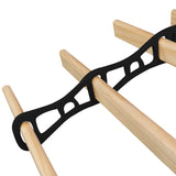 Stendibiancheria a Soffitto con Puleggia 6 Listelli 0,9m Nero